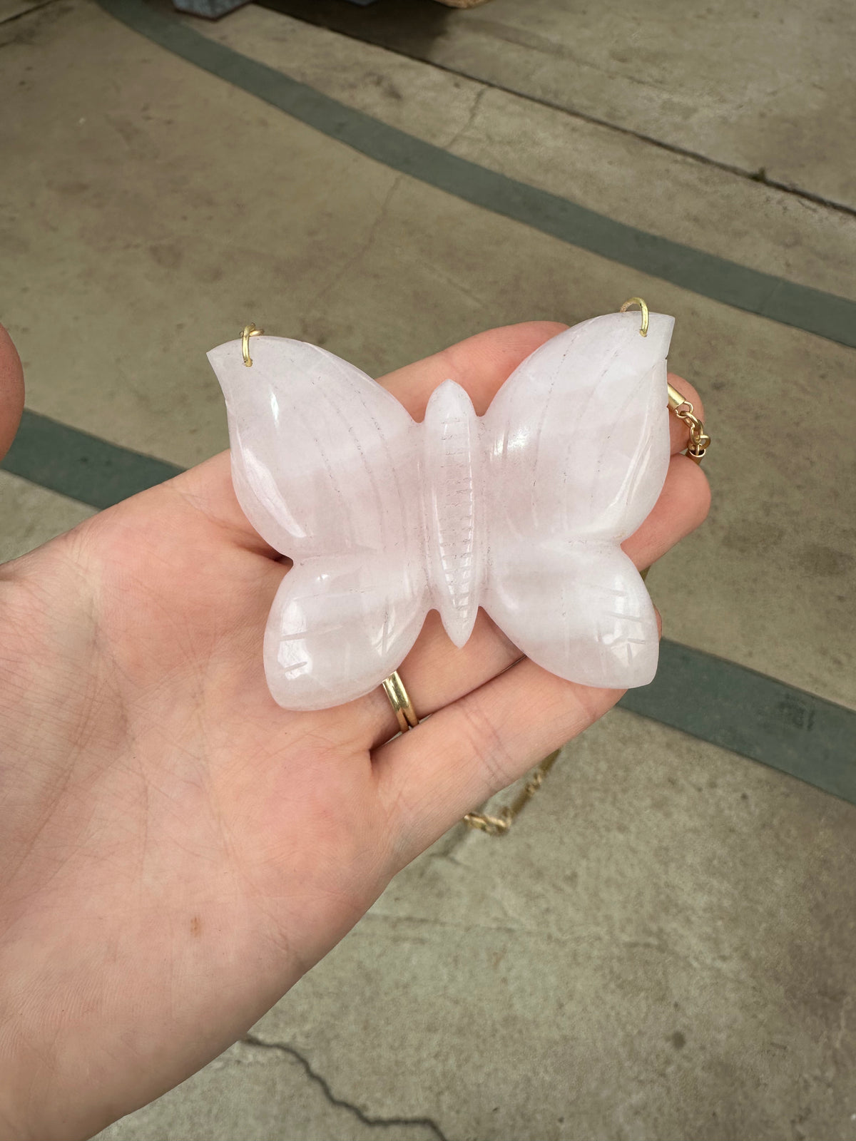 CARVED BUTTERFLY NECKLACE