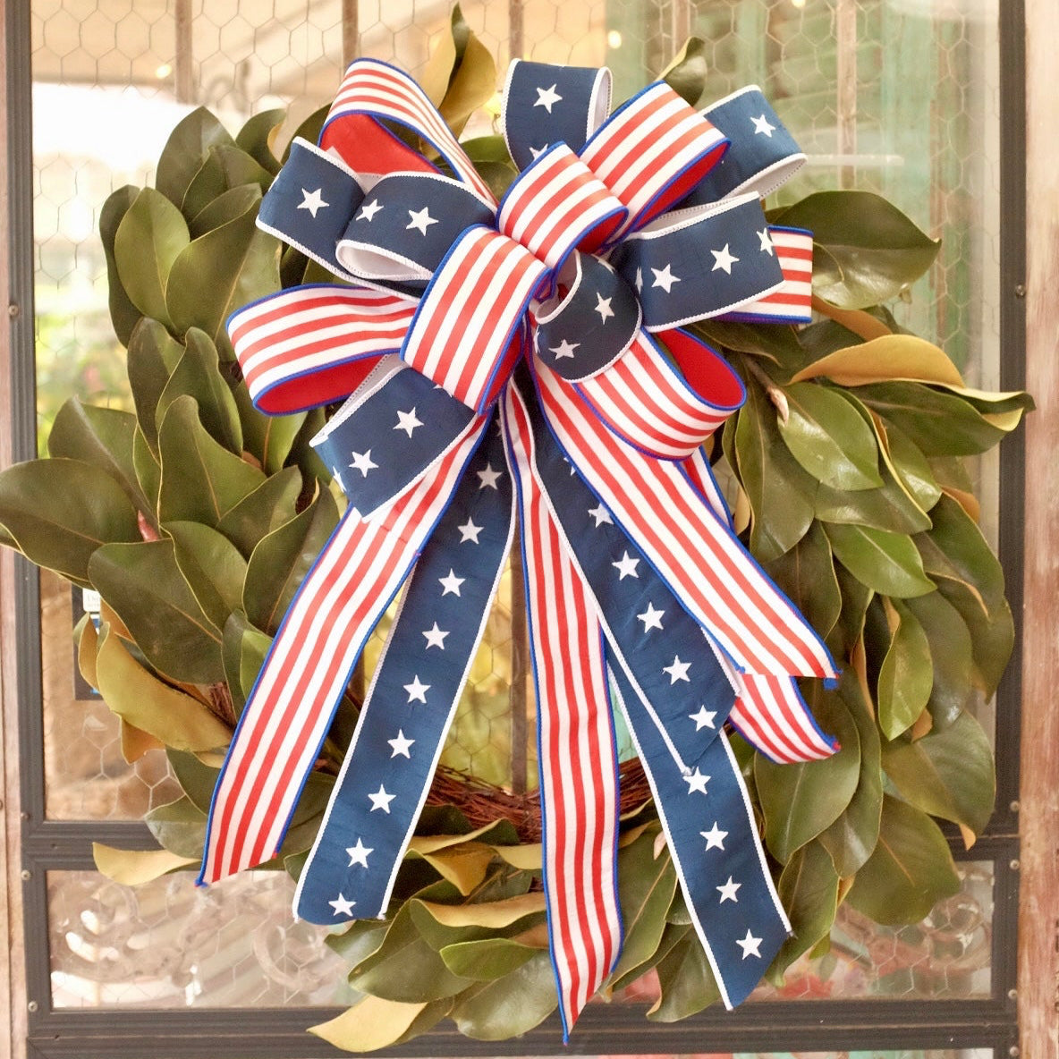 HAND TIED STARS & STRIPES BOW