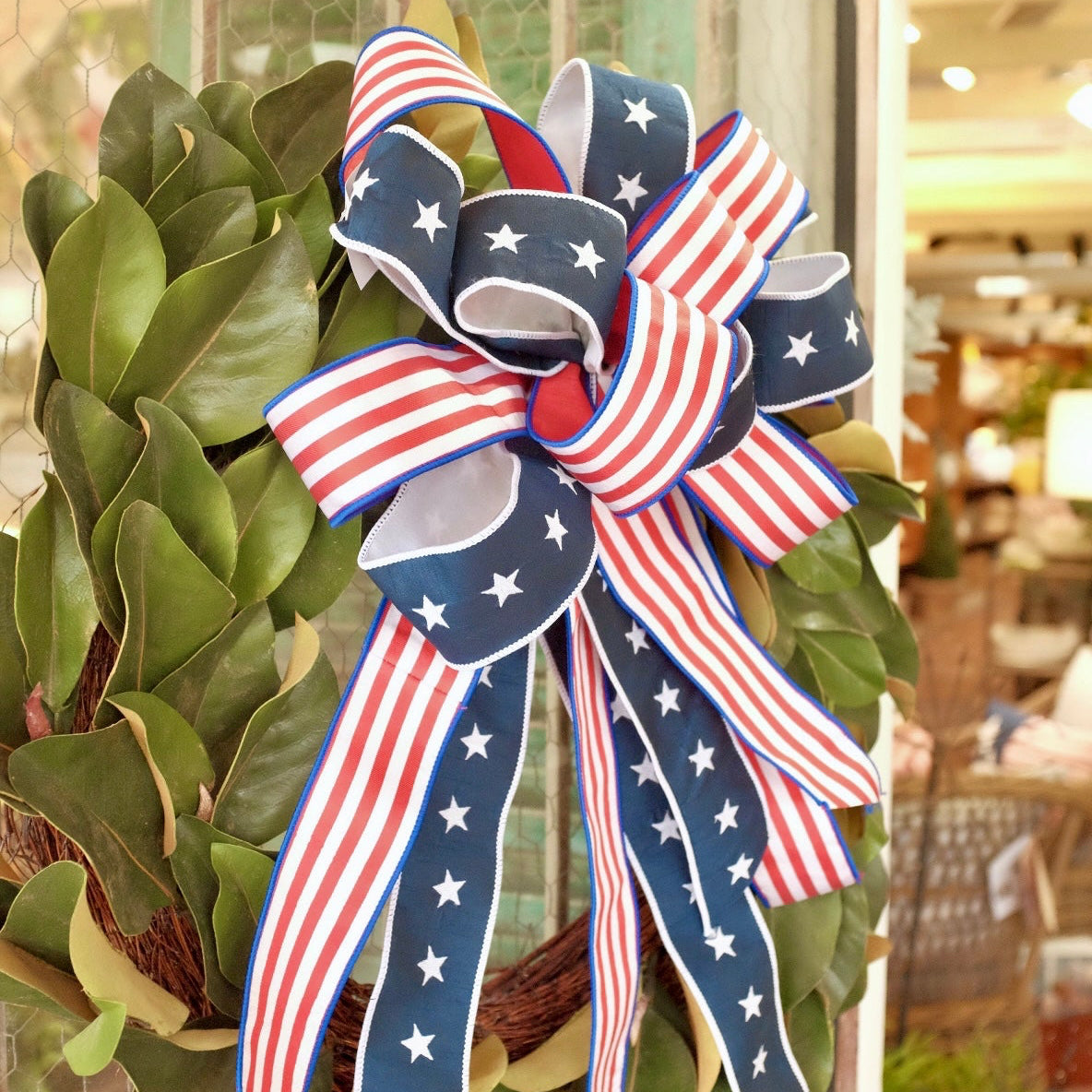 HAND TIED STARS & STRIPES BOW