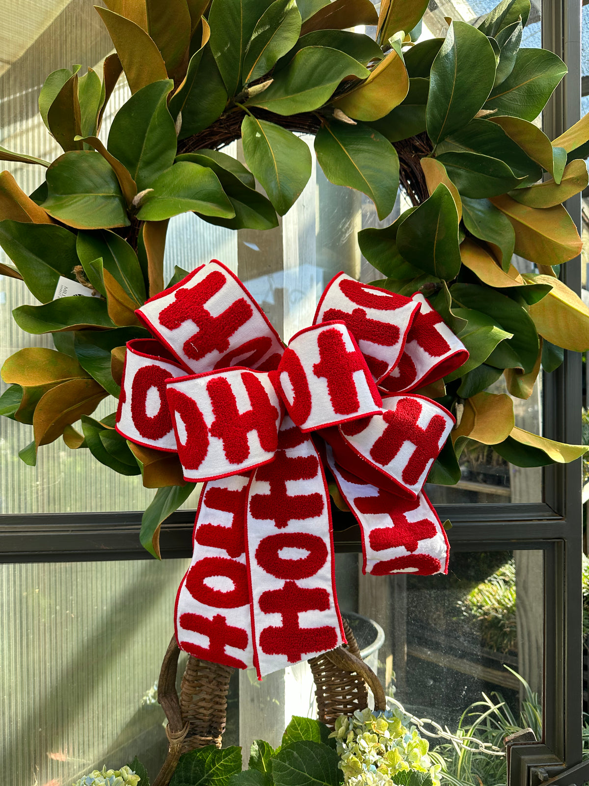 HANDMADE "HO HO HO" BOW