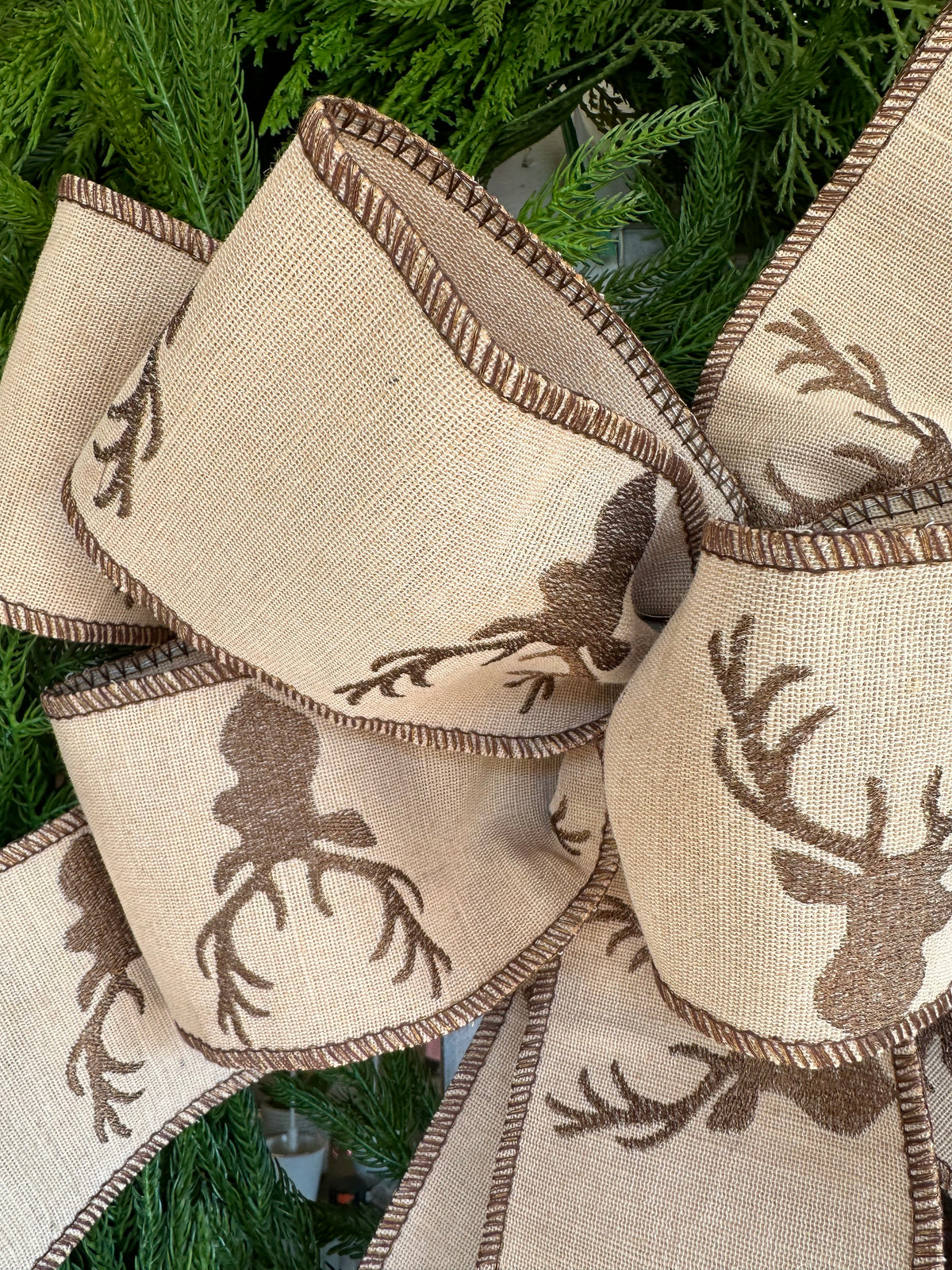 STAG EMBROIDERED BOW