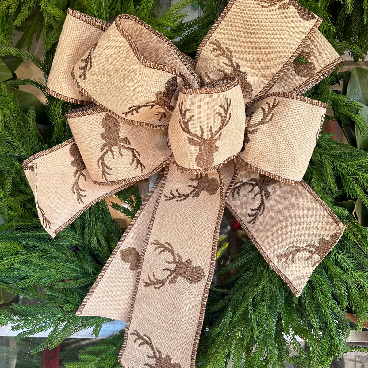 STAG EMBROIDERED BOW