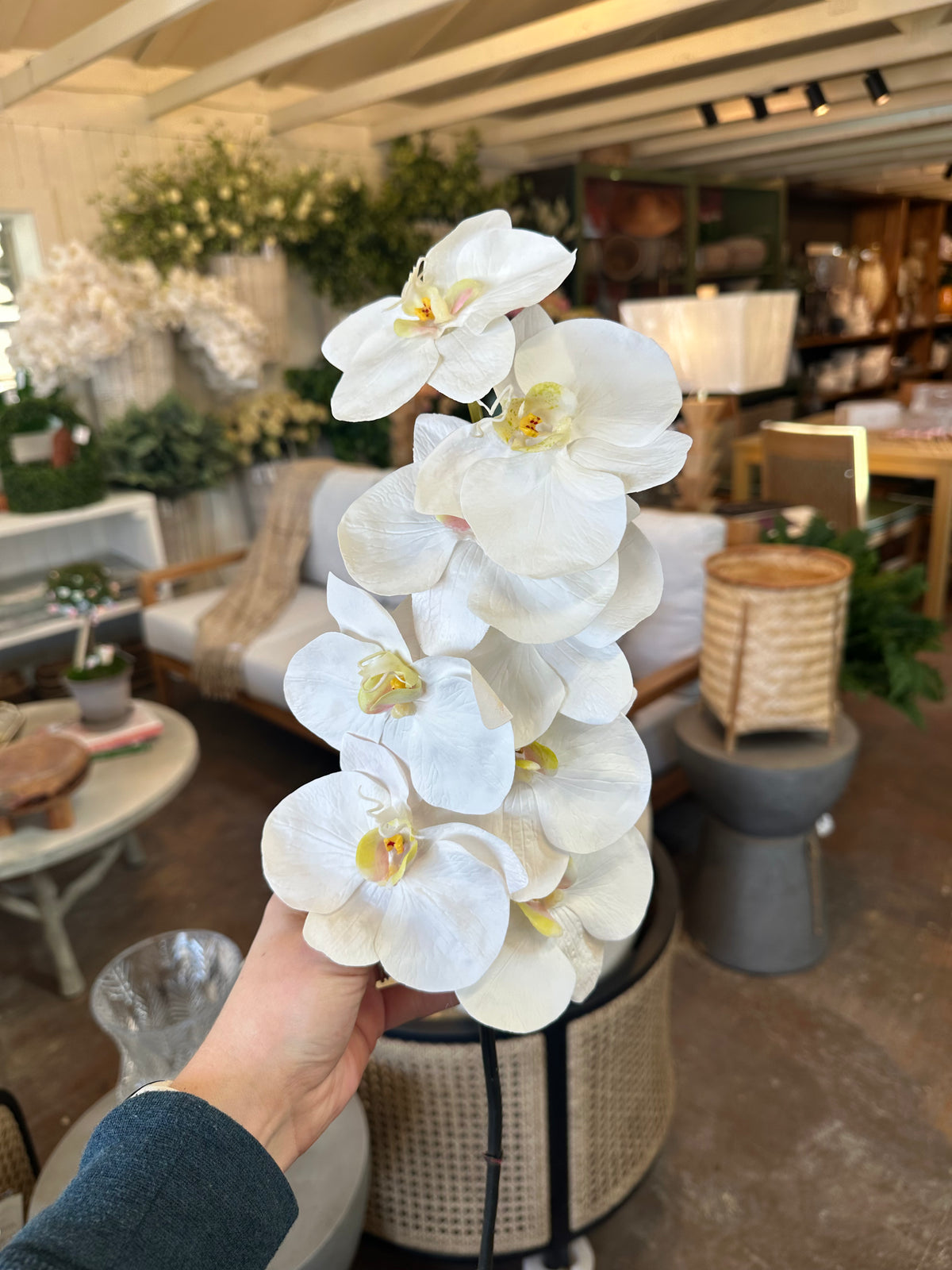 37.5" FAUX ORCHID STEM