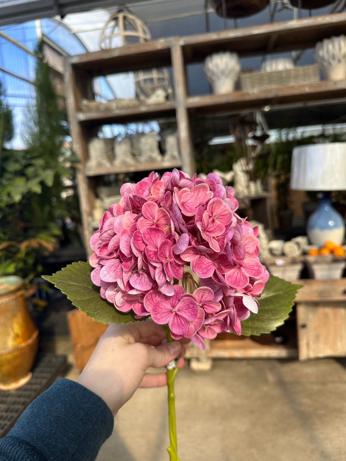 REAL FEEL HYDRANGEA 18.5"