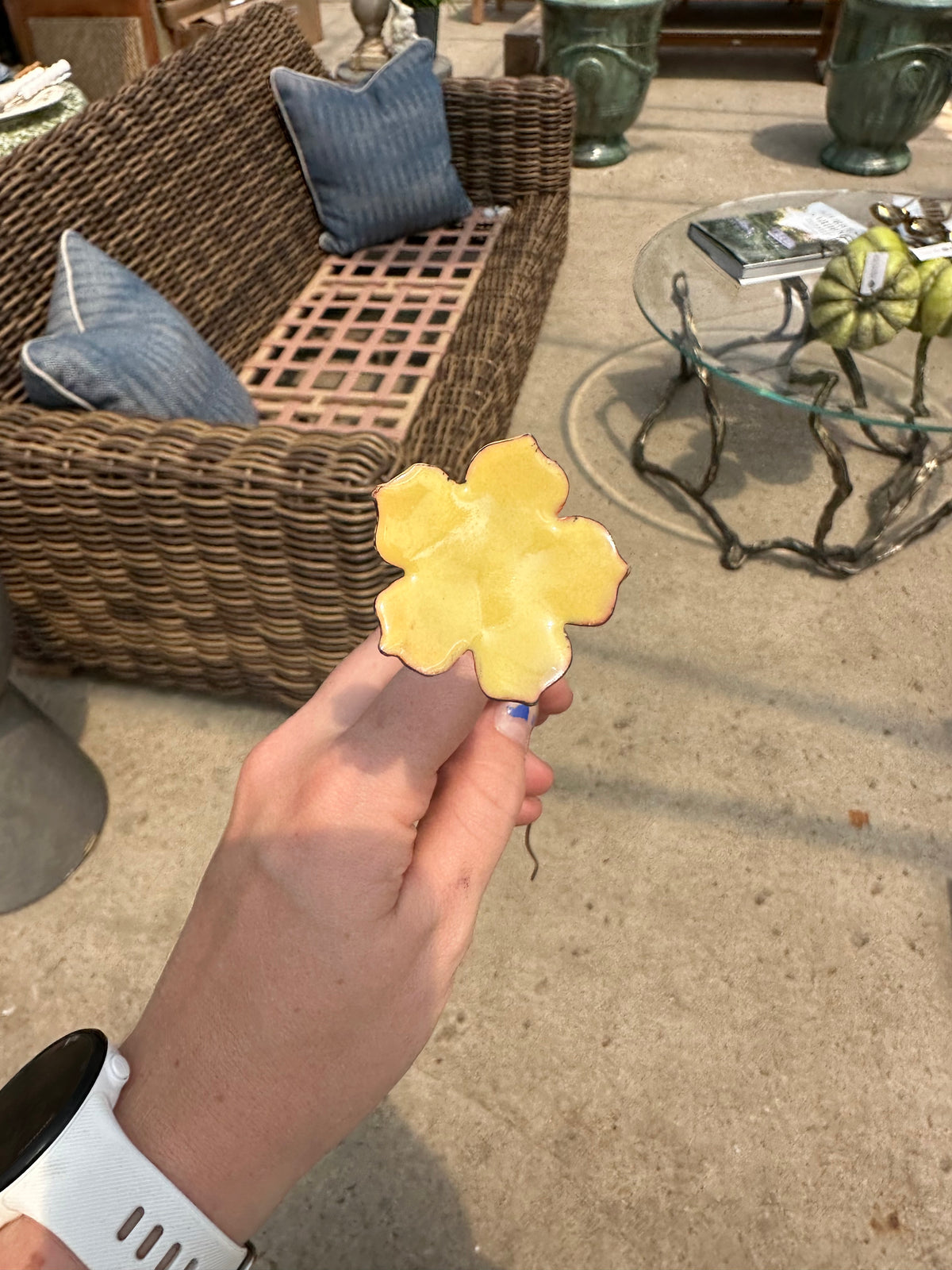ENAMELED FLOWER STAKES