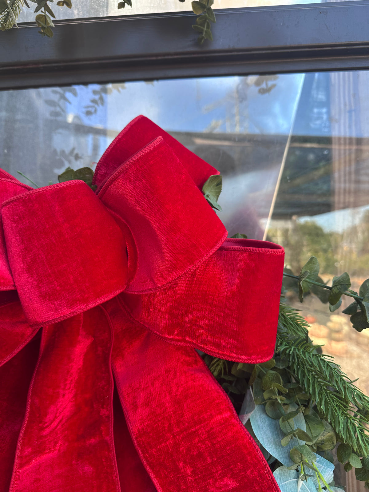 HANDMADE RED VELVET BOW