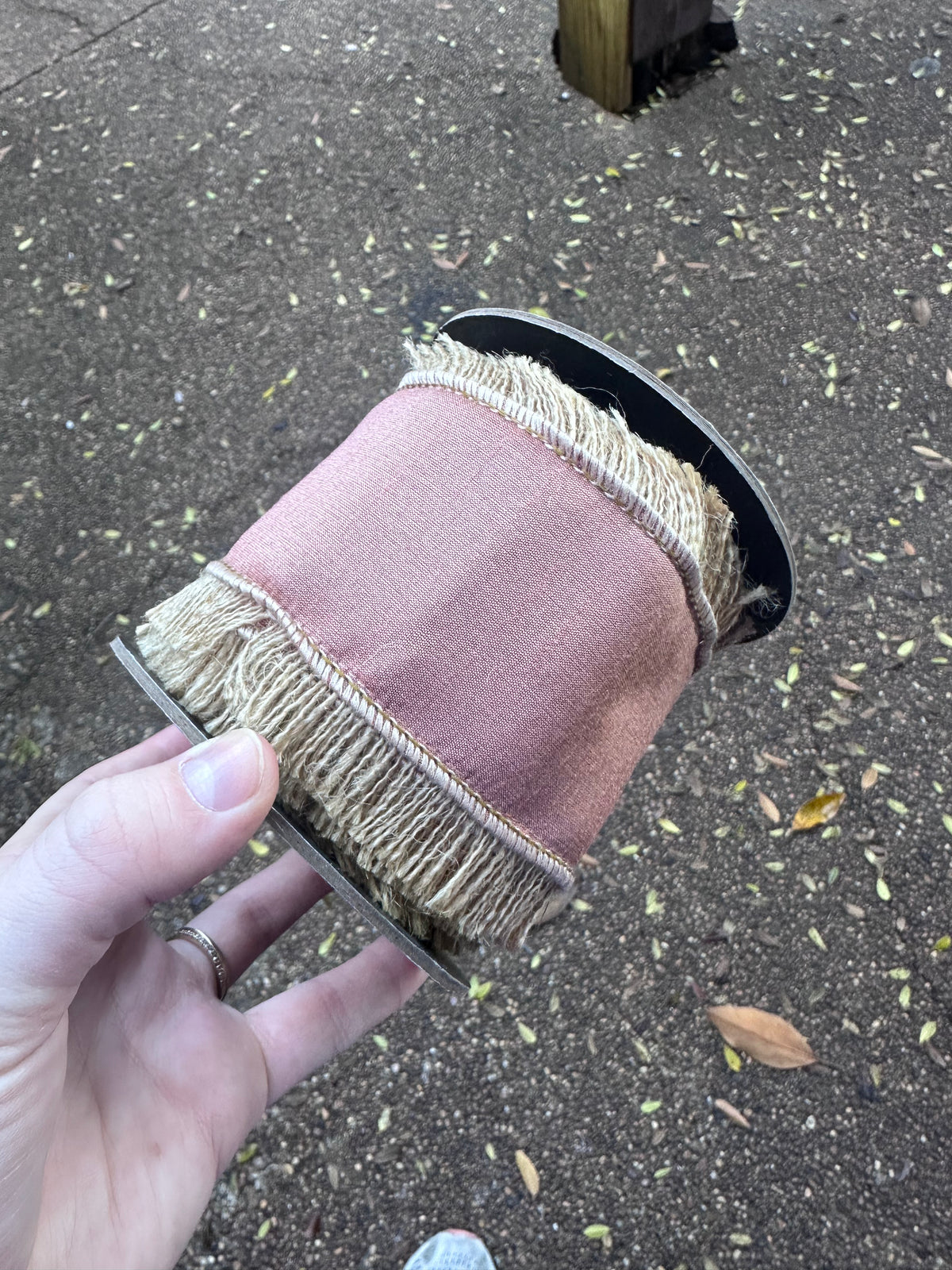 4"X5 YDS JUTE EDGE RIBBON