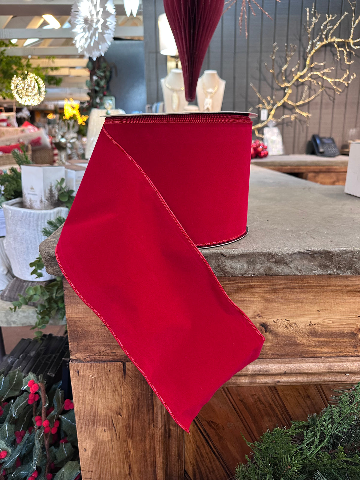 6"X50 YDS WEATHER RESISTANT RED RIBBON