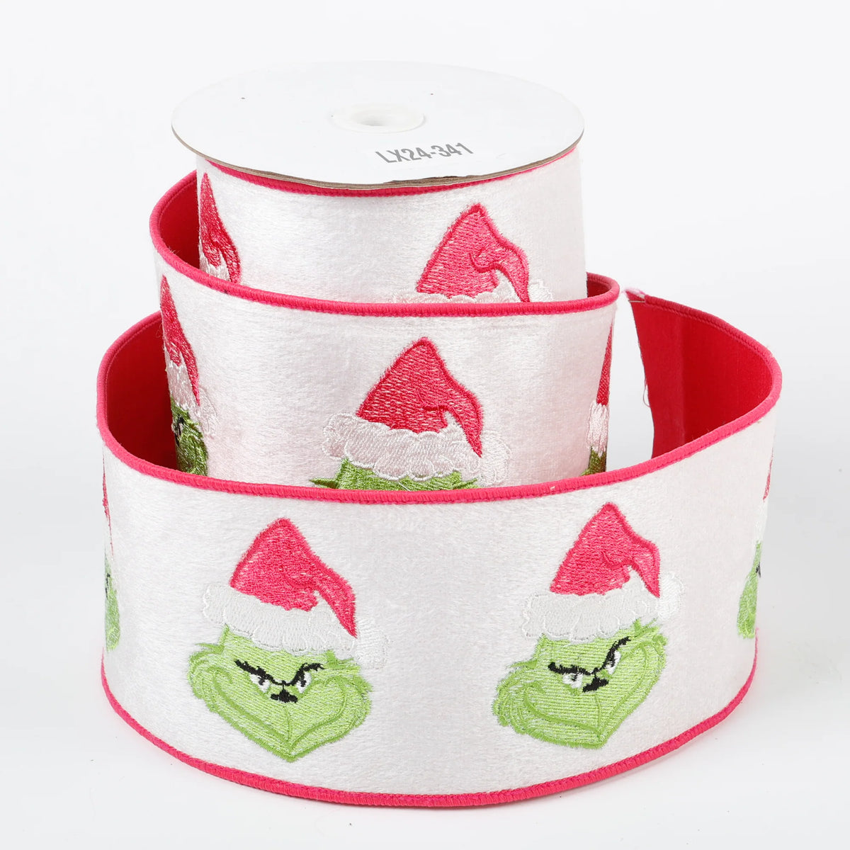 EMBROIDERED GRINCH ROLL OF RIBBON