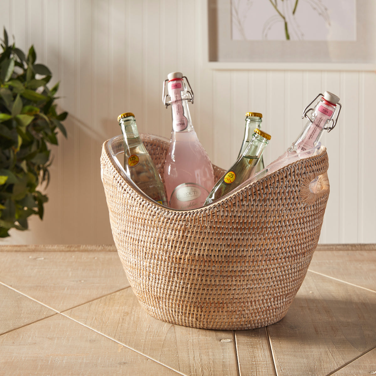 BURMA RATTAN BEVERAGE TUB - LARGE