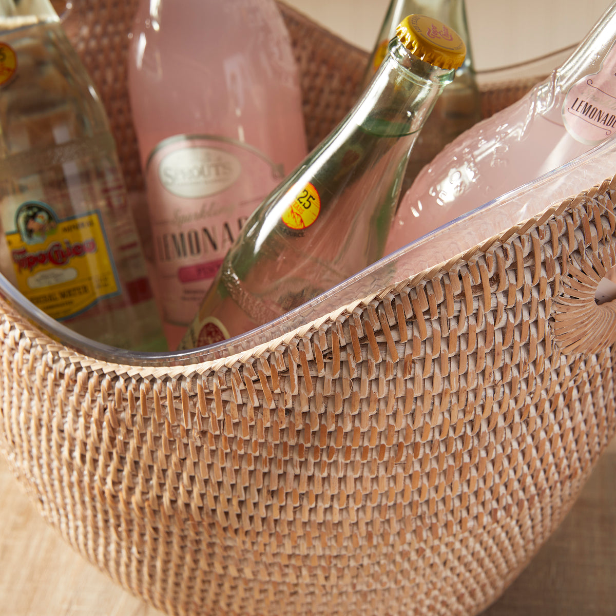 BURMA RATTAN BEVERAGE TUB - LARGE