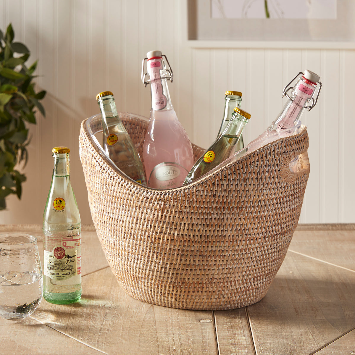 BURMA RATTAN BEVERAGE TUB - LARGE