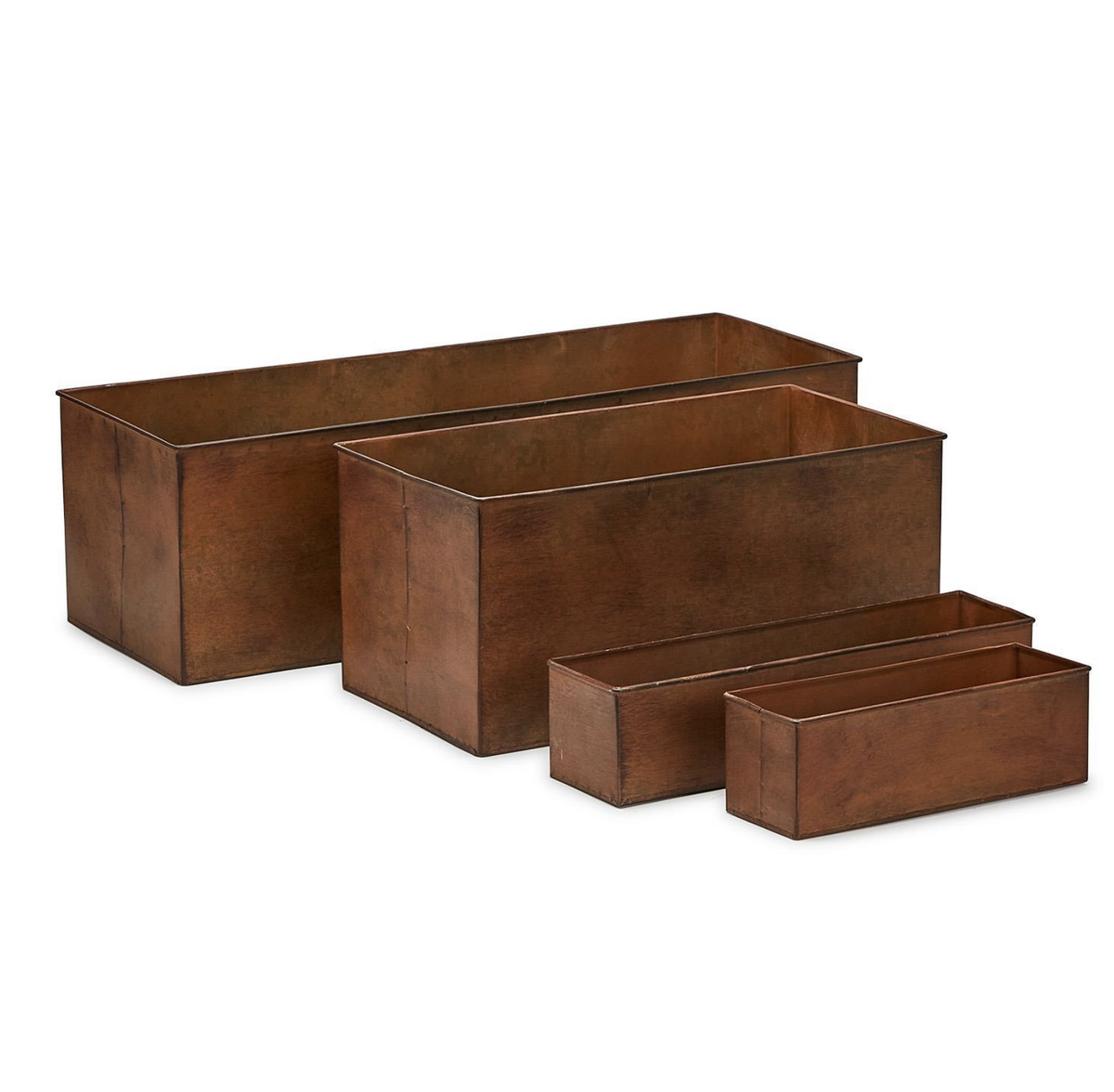 WINDOW BOX W/ RUSTED FINISH