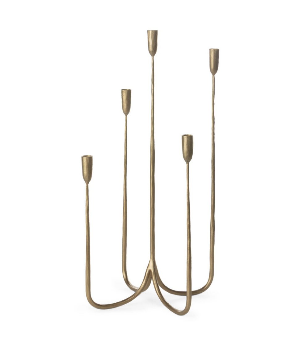 FORGED IRON CANDELABRA, TALL