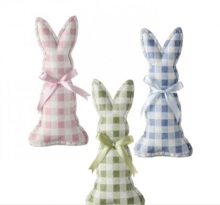 RESIN CHECKED EASTER BUNNY