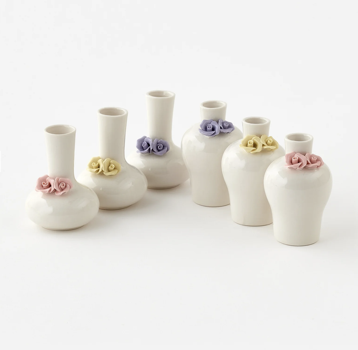 PORCELAIN FLOWER BUD VASE SET
