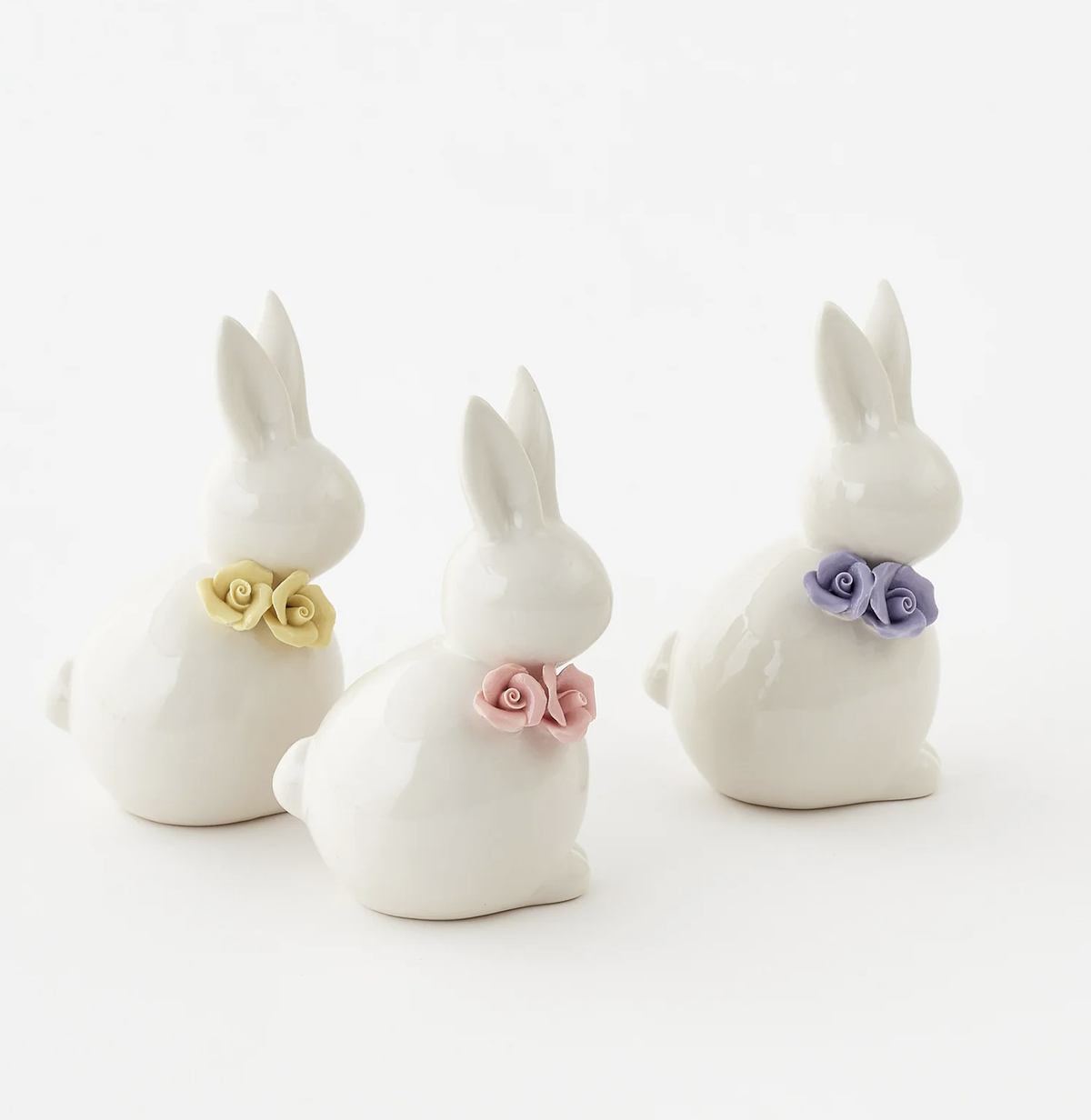 SITTING BUNNY W/FLOWER SET/3