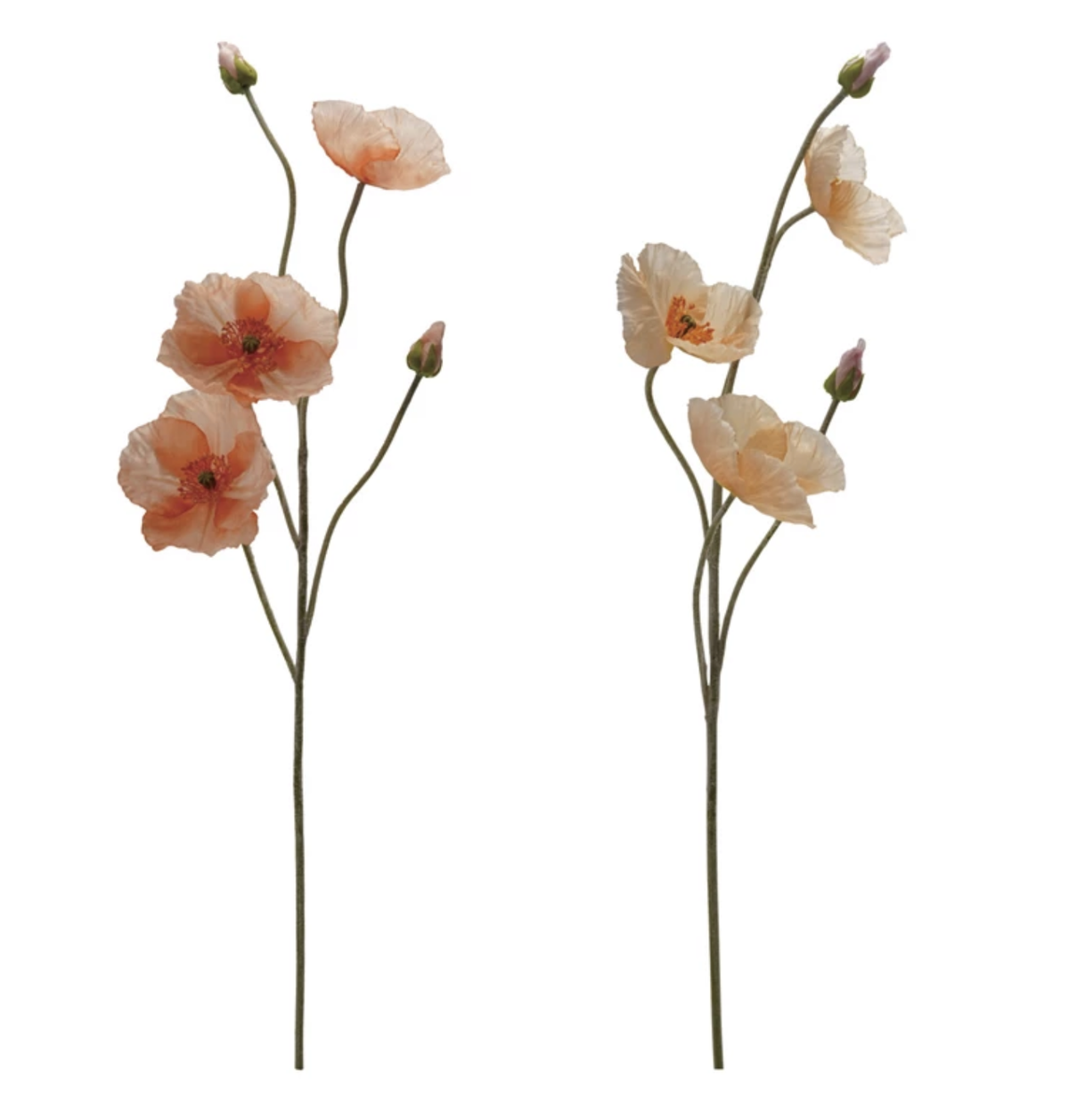 33" FAUX POPPY PICK