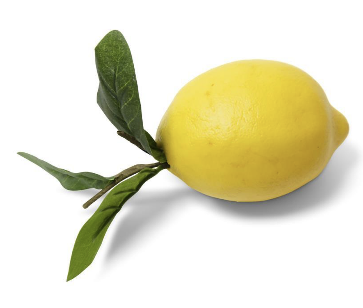 4.5" FAUX LEMON W/ FOLIAGE