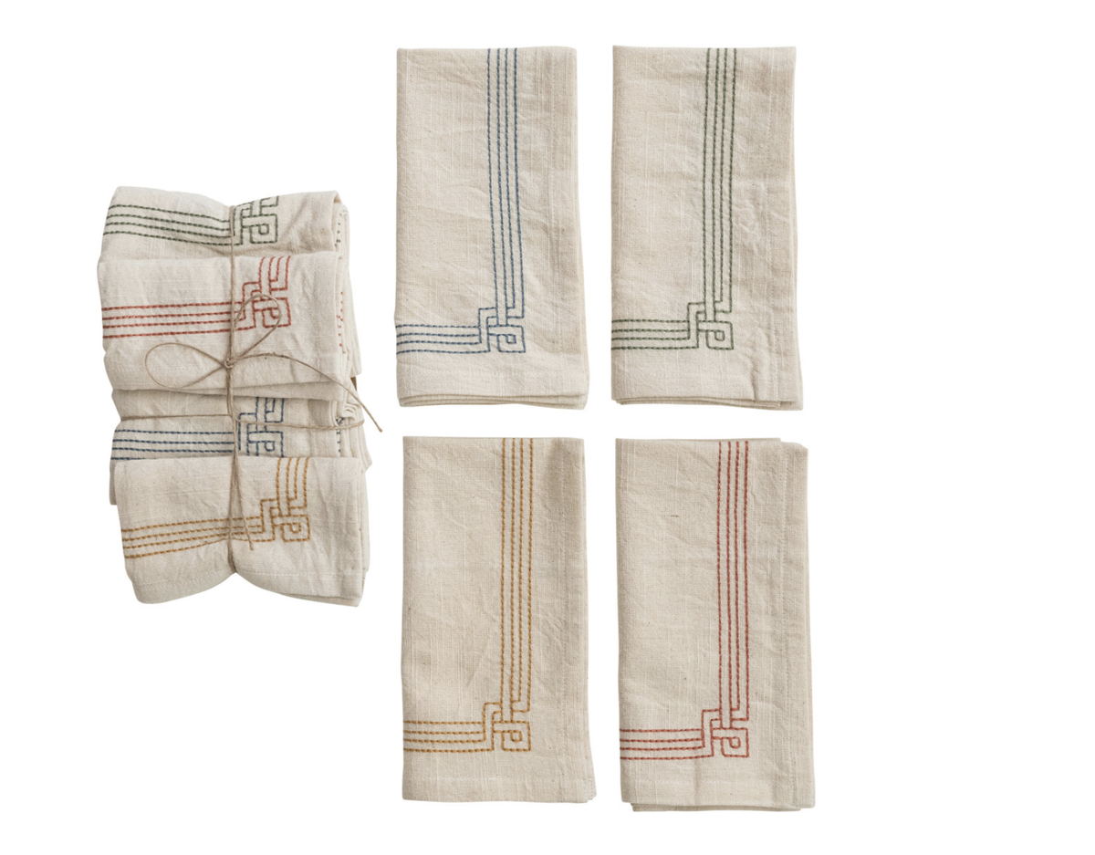 COTTON EMBROIDERED NAPKINS