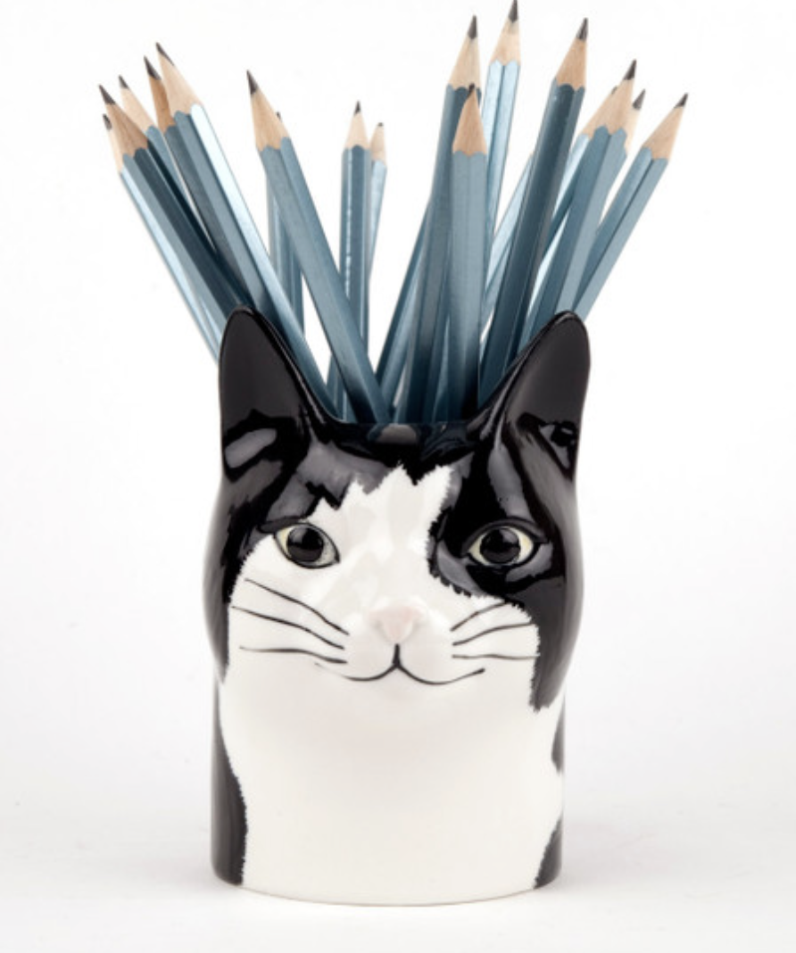 SMALL CAT FLOWER VASE