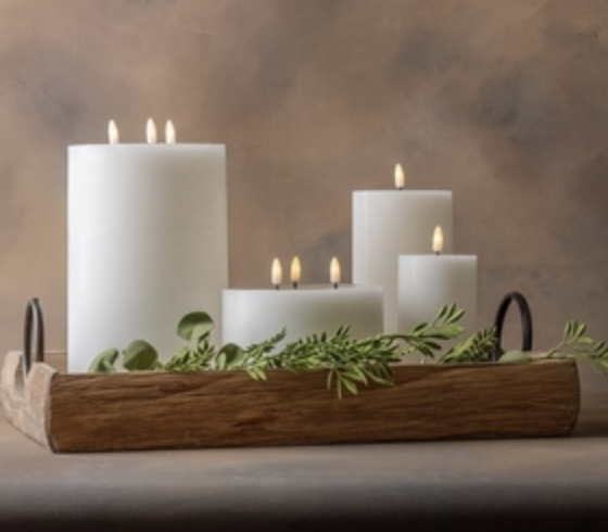 3 Wick Large Flameless Candles