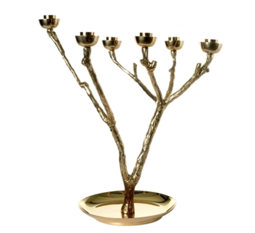 Twiggy Candle Holder Gold