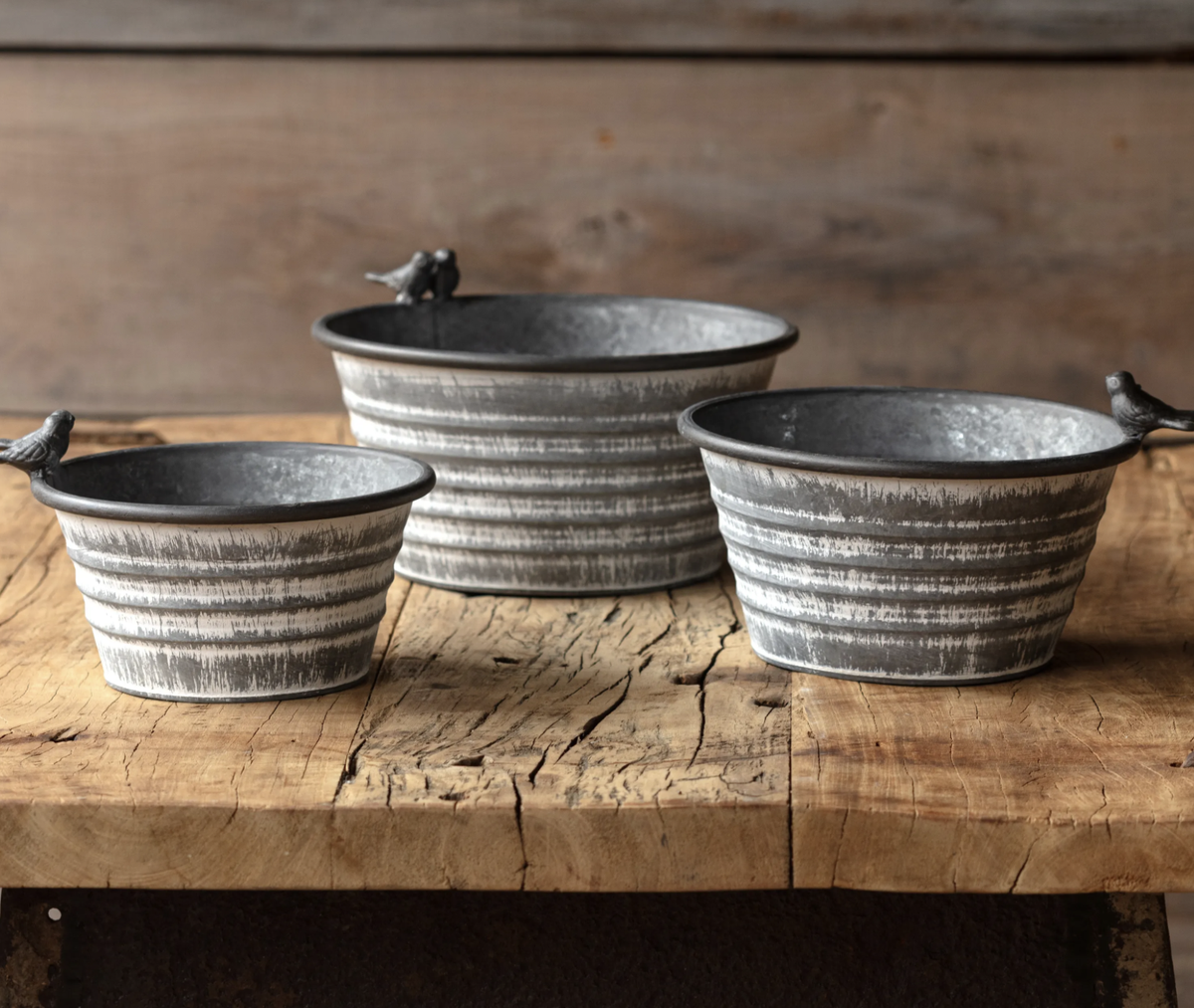 Bird Metal Pots