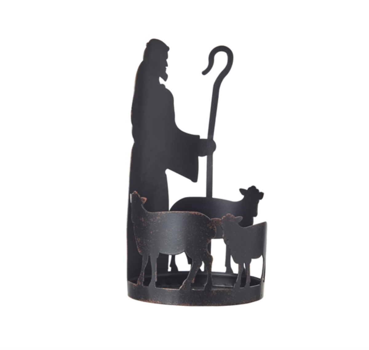 Shepherd Silhouette Candle Holder