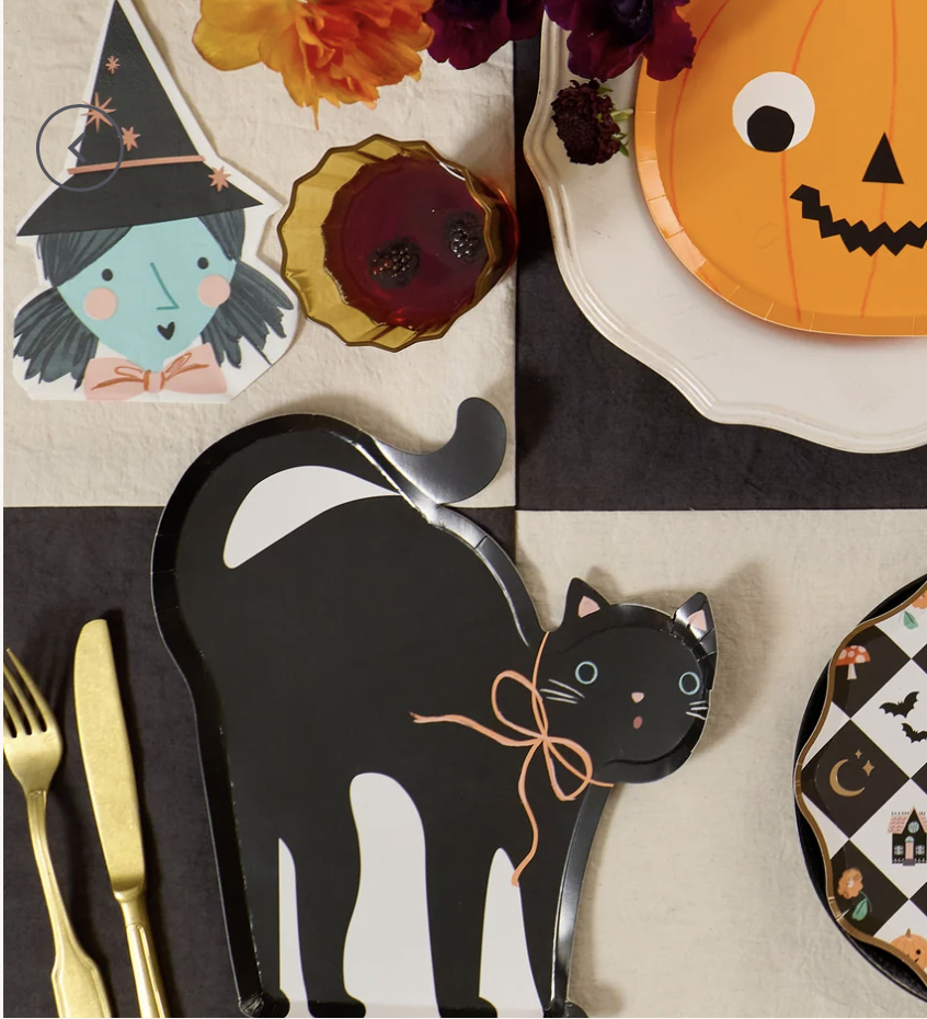 Halloween Cat Plates