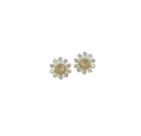 MOTHER OF PEARL + GOLDEN DAISY STUD