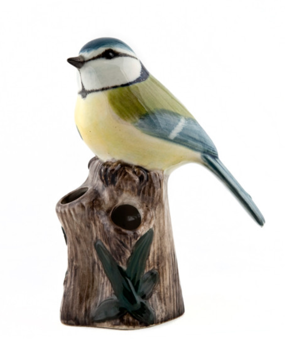 BLUE TIT BUD VASE