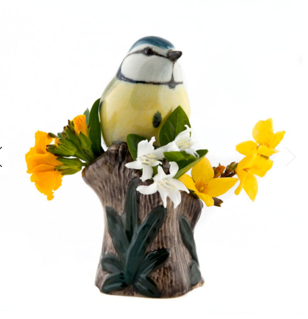 BLUE TIT BUD VASE