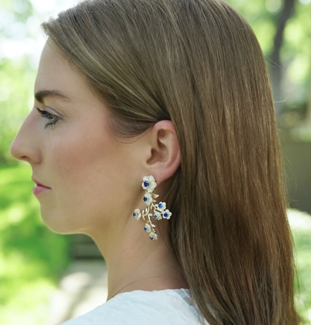 Nicola on sale Bathie Bhldn Chinoiserie Blossom Drop Earrings