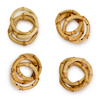 BAMBOO NAPKIN RING SET