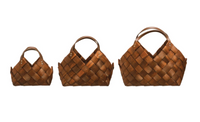 WOVEN BASKET WITH HANDLES