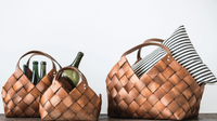 WOVEN BASKET WITH HANDLES