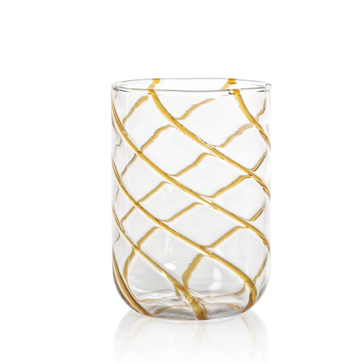 SWIRL DESIGN GLASS TUMBLER SET