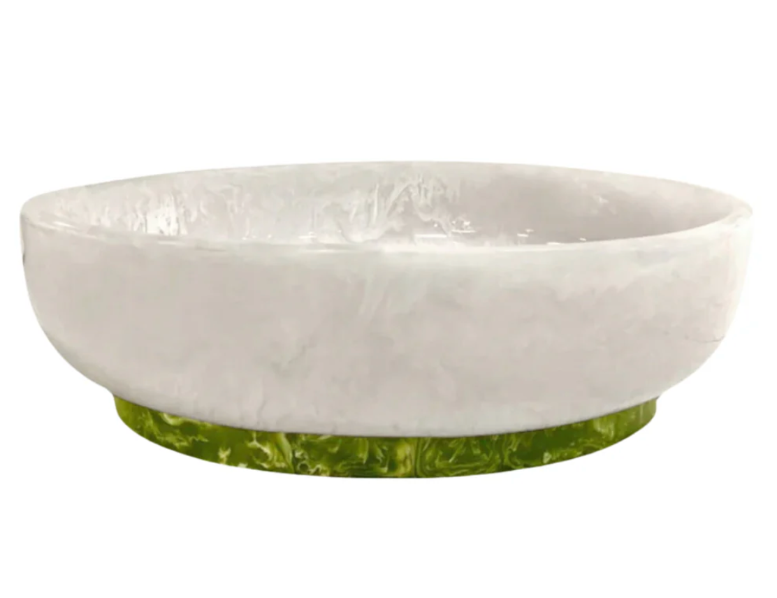 LARGE RESIN OVAL BOWL W/ BASE