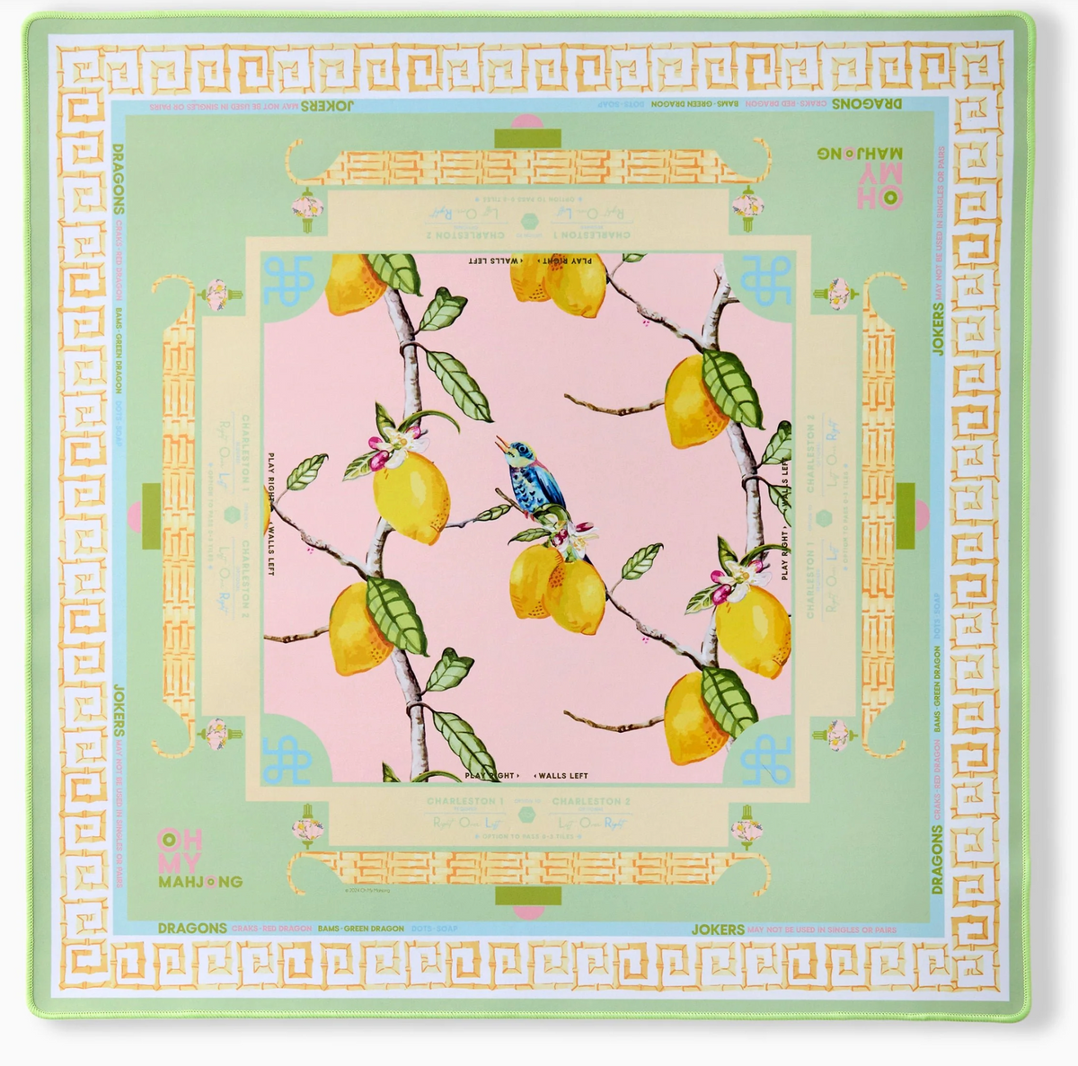 CITRUS SONGBIRD MAHJONG MAT