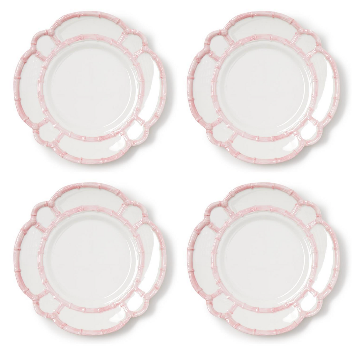 PINK BAMBOO DINNER PLATE SET