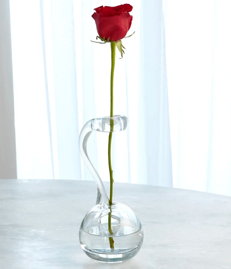 CLEAR RING FLOWER VASE