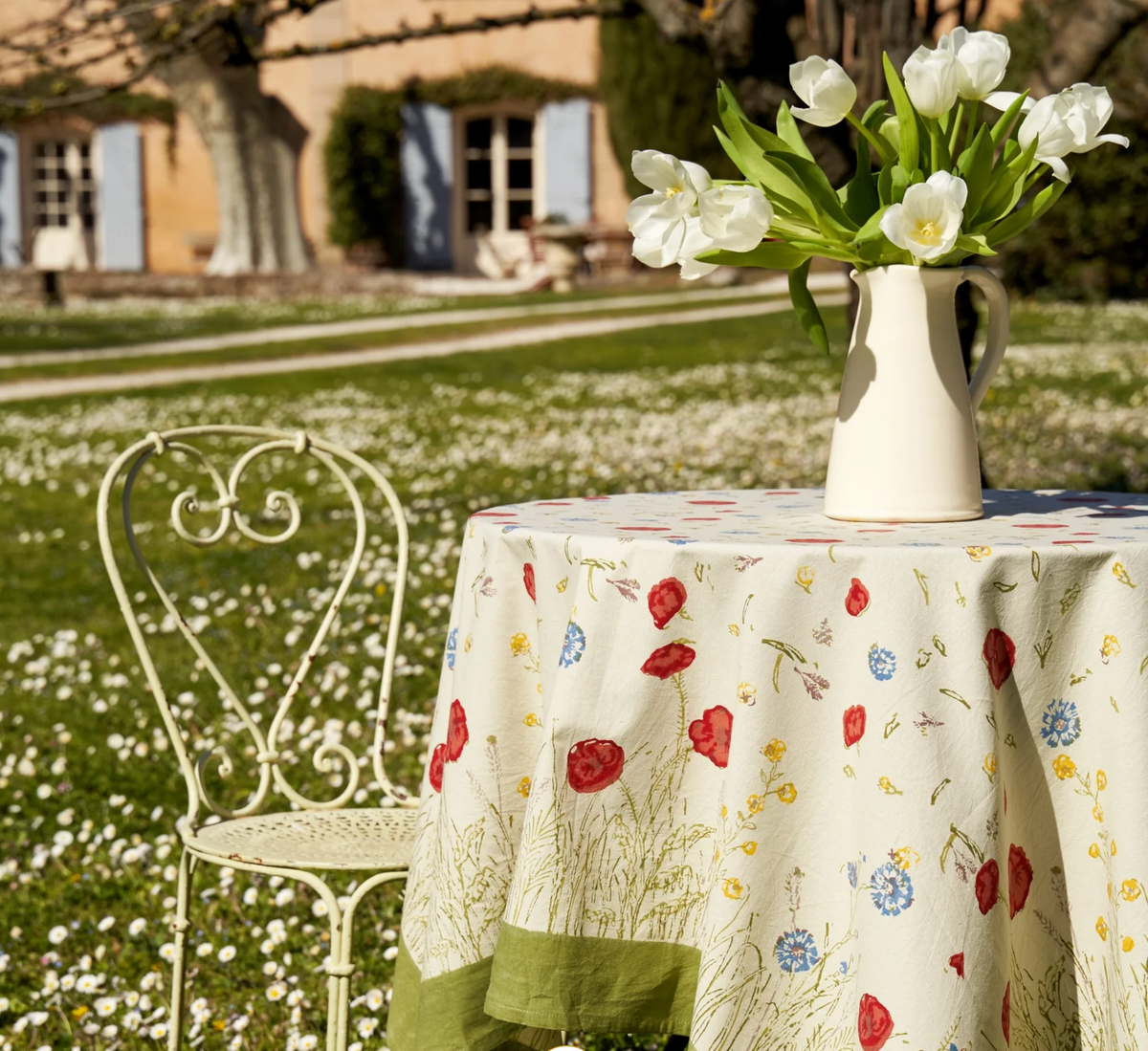 SPRINGFIELDS MULTI FRENCH TABLECLOTH