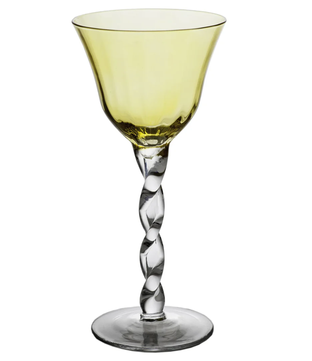 ADRIANA YELLOW WINE GLASS SET