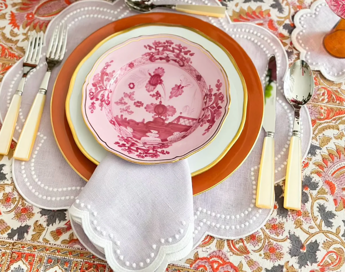 LAVENDER DOUBLE DOTTED PLACEMAT SET