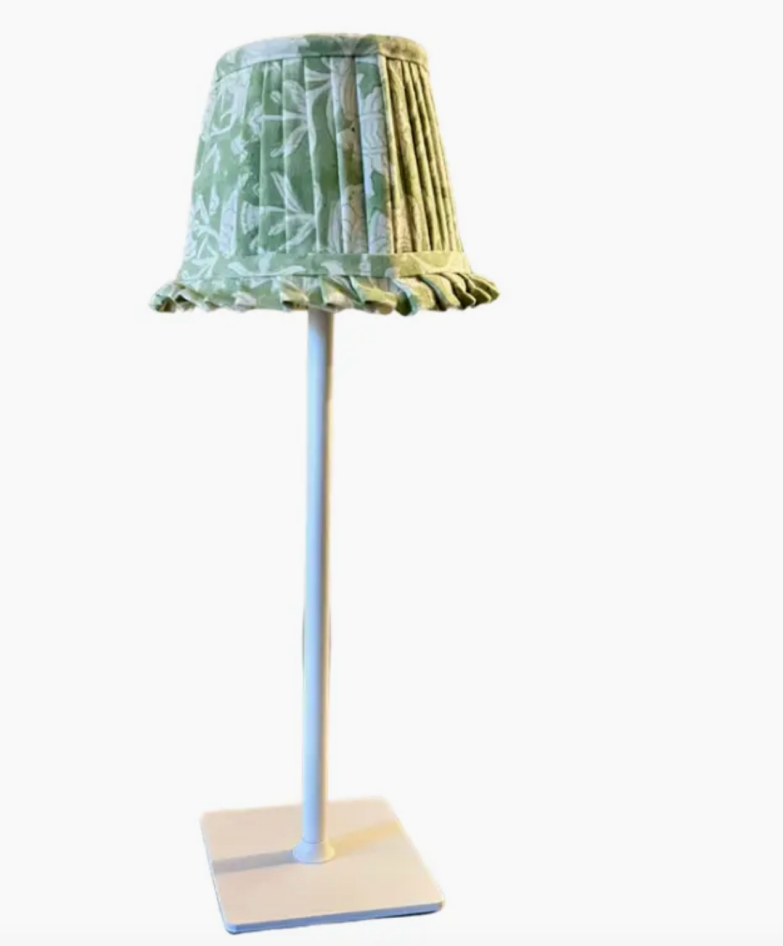 LIGHT GREEN PLEATED LAMPSHADE