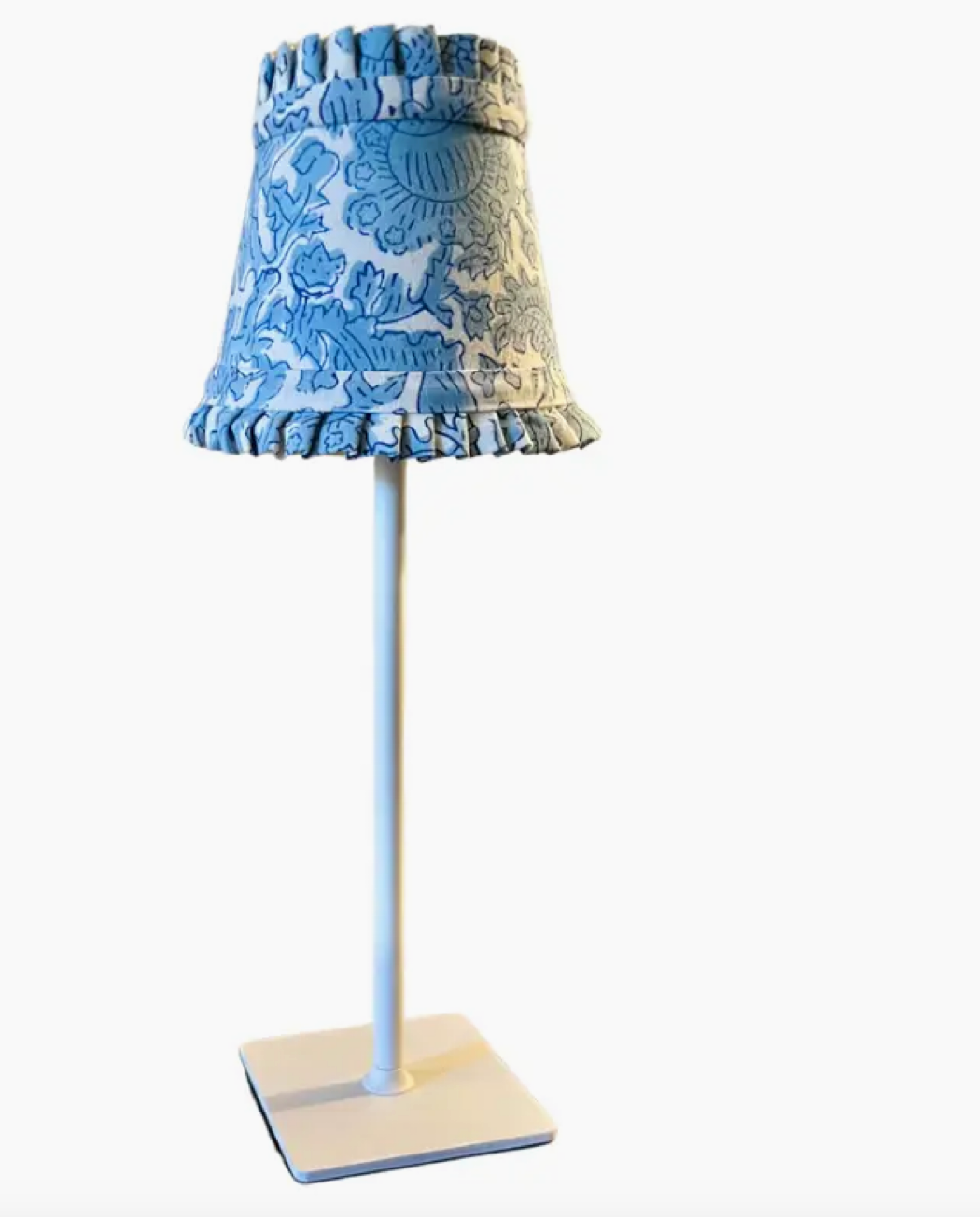 BLUE PLEATED LAMPSHADE