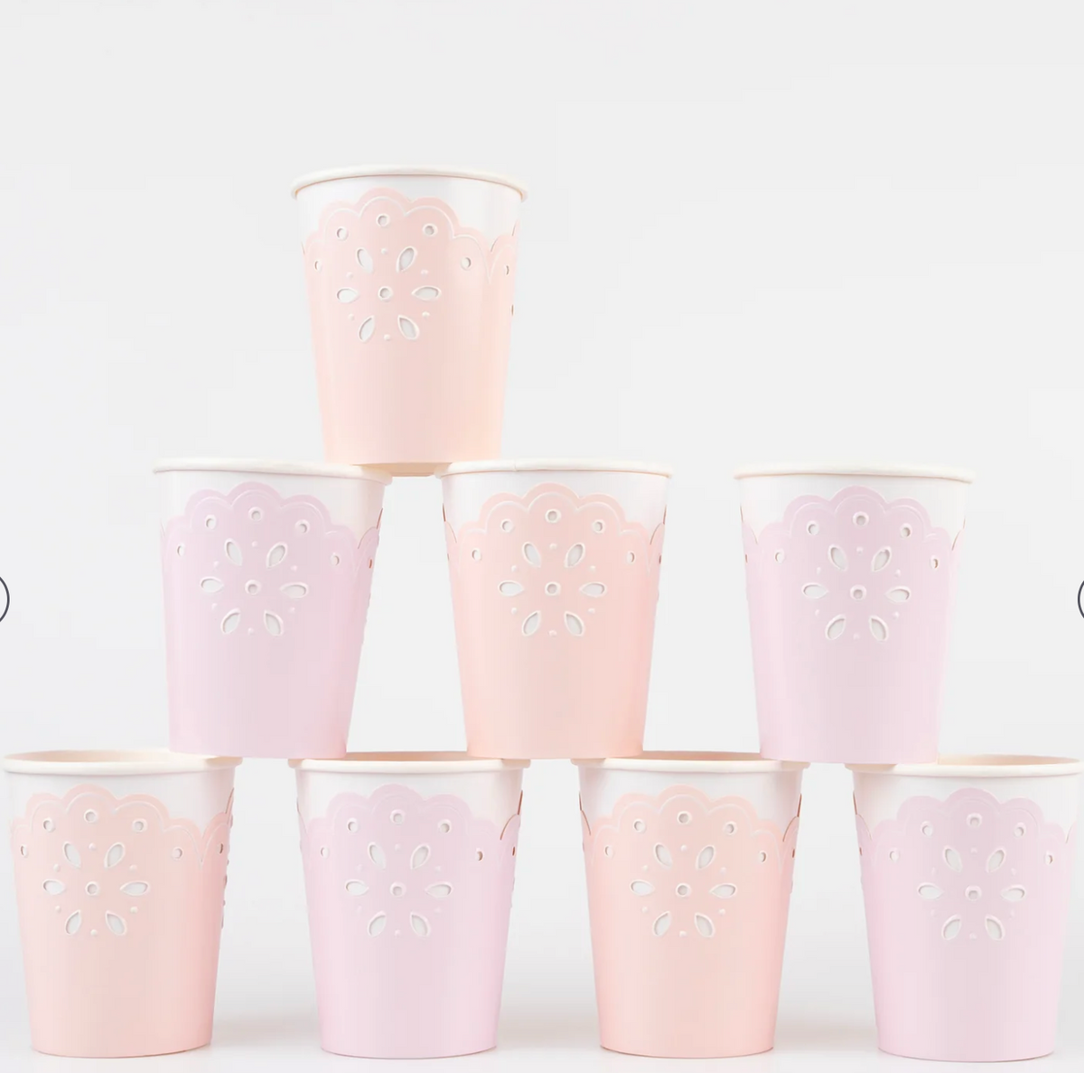 BRODERIE ANGLAISE LACE PARTY CUPS