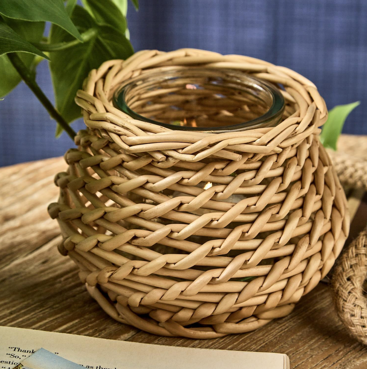 BASKETWEAVE CANDLEHOLDERS