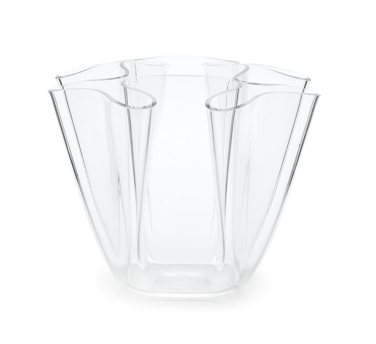 CLEAR HANDKERCHIEF VASE